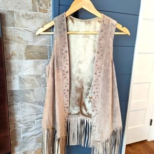 Suede Vest with Fringe